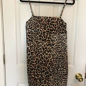 Leopard print mini dress